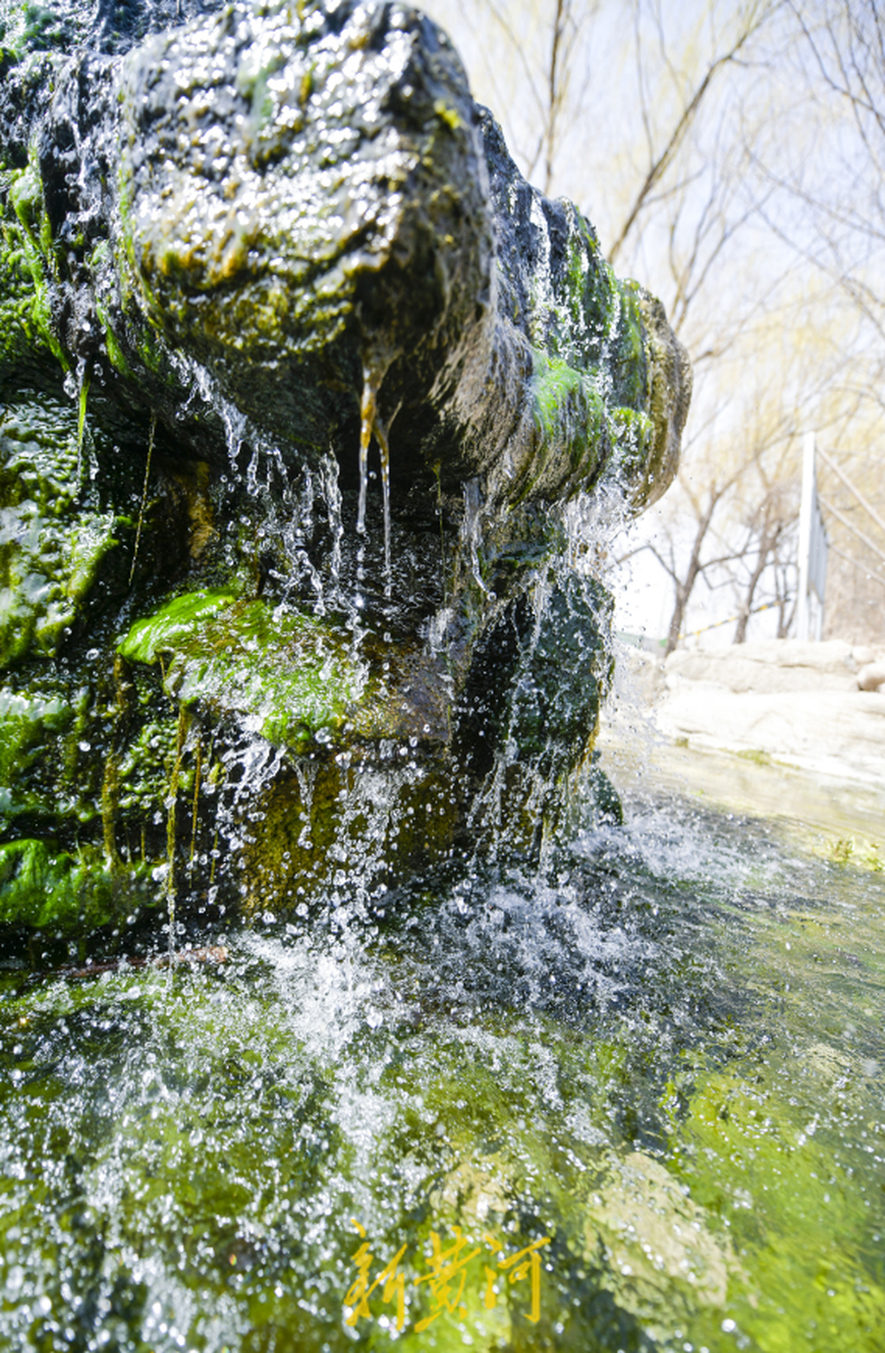 济南东站旁名泉提升 取水点形似“月牙飞瀑”