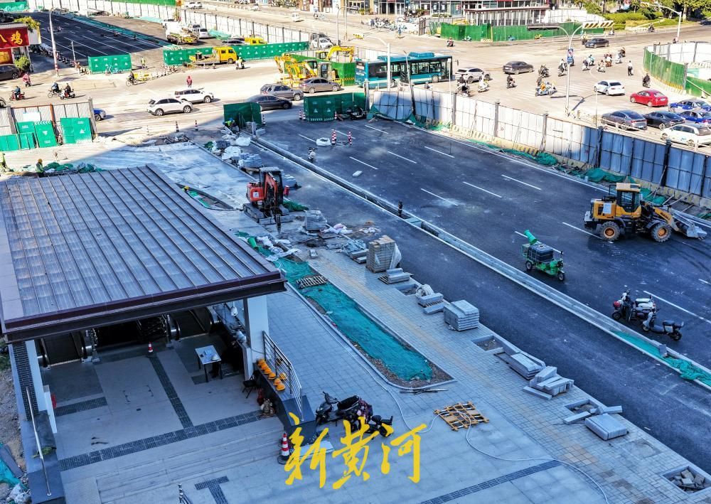 济南地铁6号线北坦站周边快车道即将恢复通行