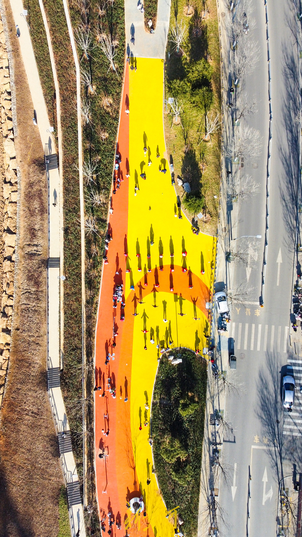 大辛河河道提升改造初见成效 新休闲广场成健身好去处