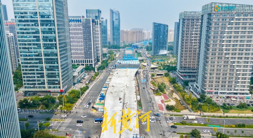 济南凤凰黄河大桥南延，汉峪金谷片区高架初显