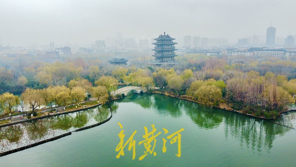 泉城迎“数九”首场降雨 大明湖云雾缭绕宛若仙境