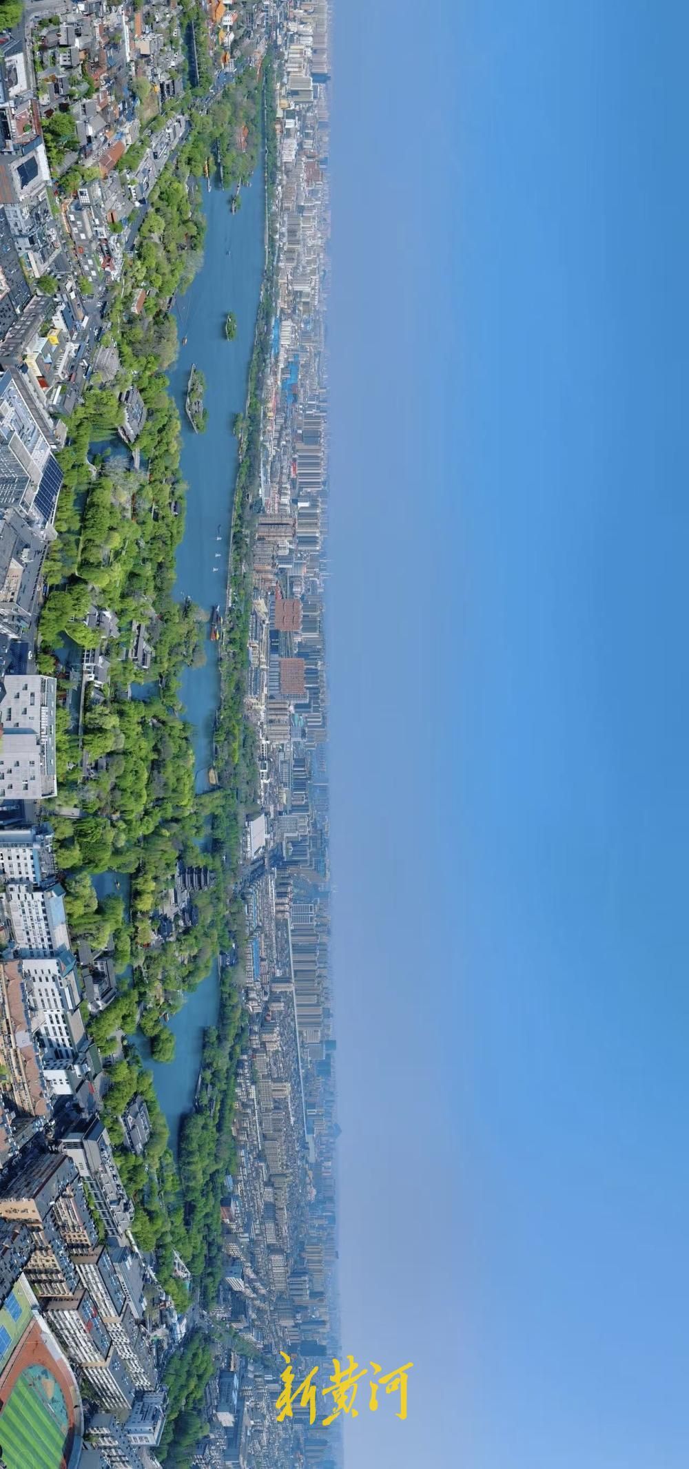 仲春一片“泉城蓝” 大明湖水天一色如同天空之镜