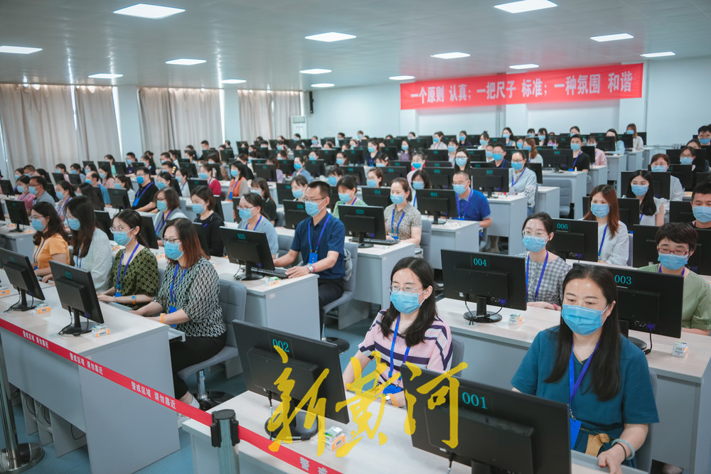 实探2022济南中考阅卷现场全面背靠背双评阅卷已过六成