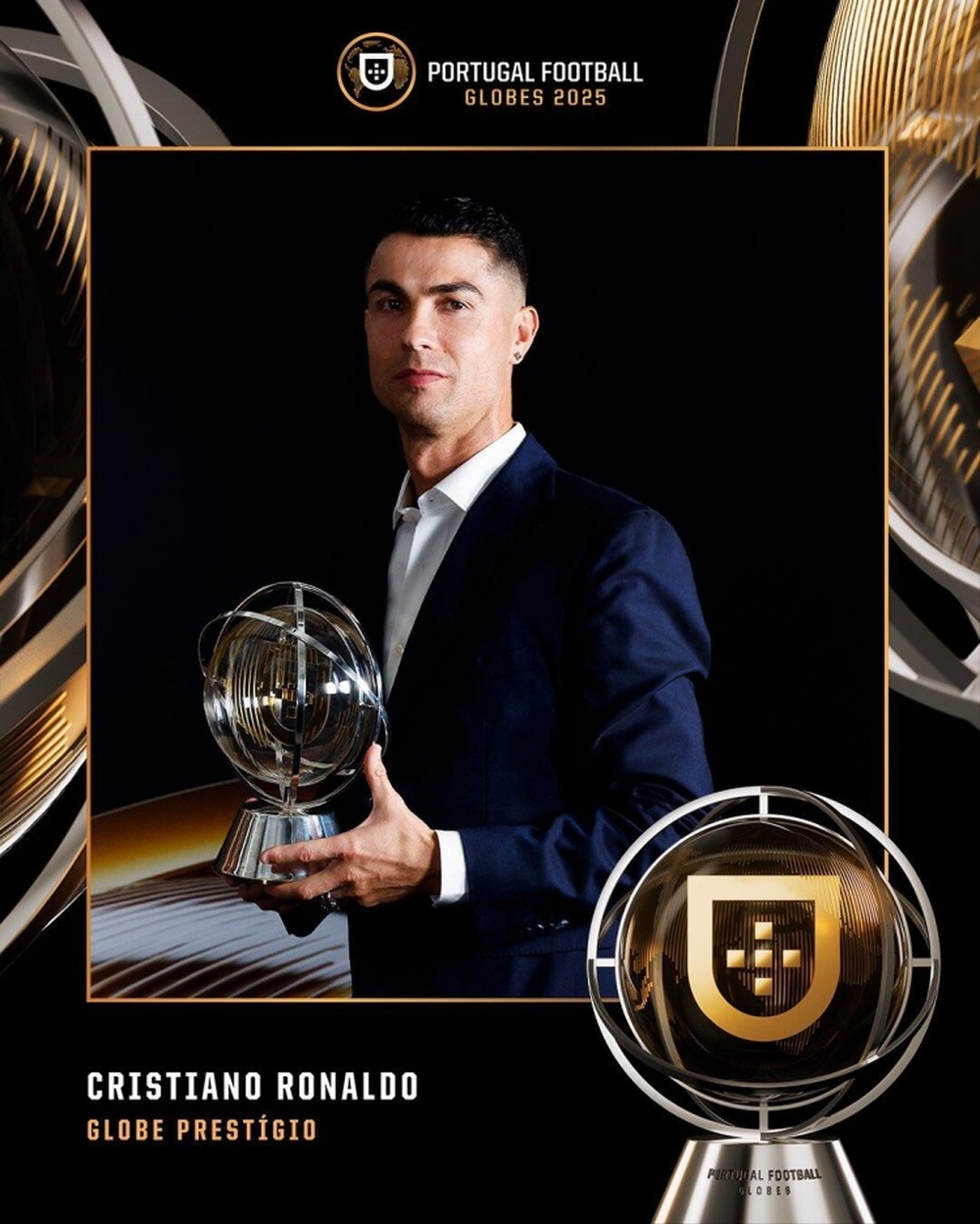 C罗获葡萄牙环球声望奖：还想夺得世界杯-新黄河APP