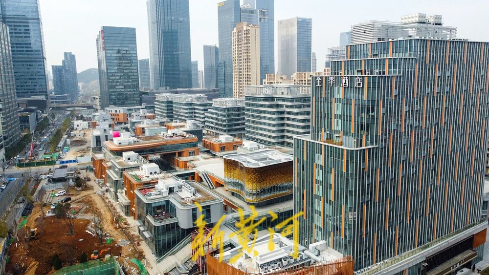 济南首个公园商业开放式街区亮相，将于年底对外开放