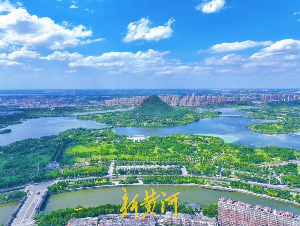 蓝天白云上线，济南华山湖解锁夏日限定美景