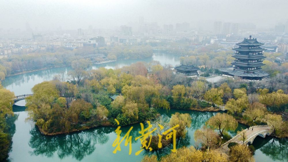 泉城迎“数九”首场降雨 大明湖云雾缭绕宛若仙境