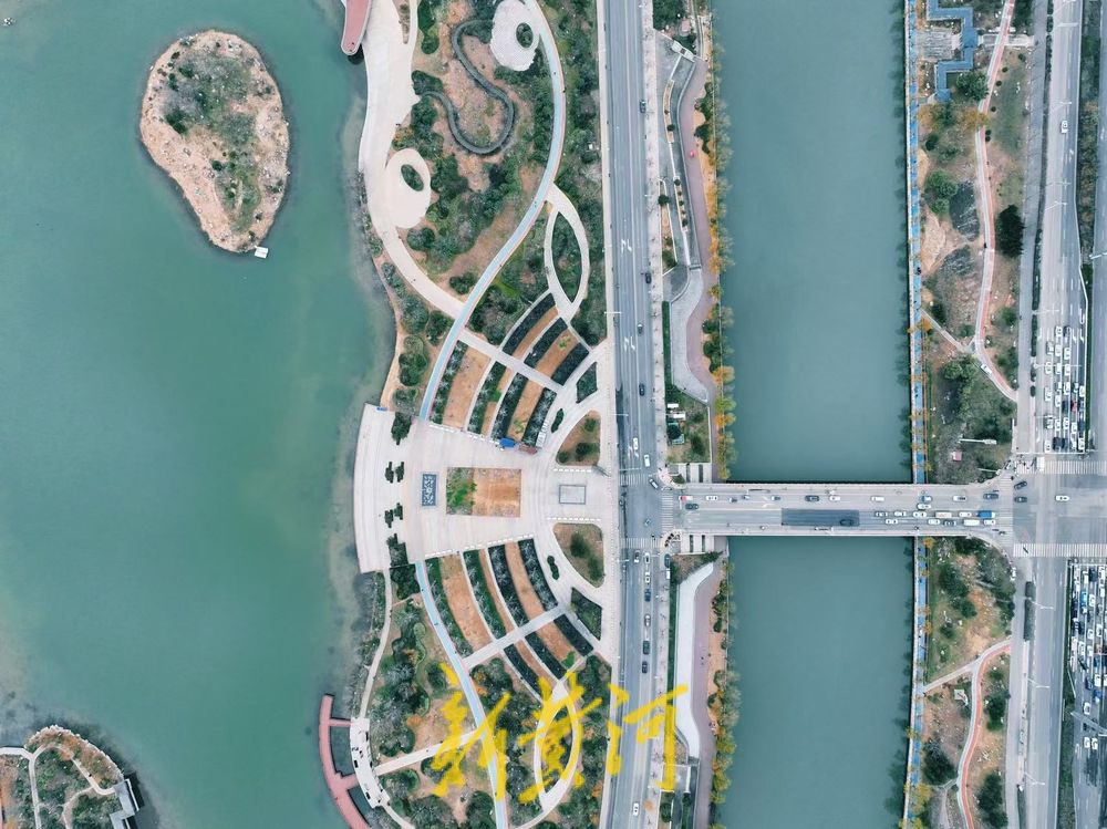 云锦湖与小清河牵手绘就济南冬日胜景