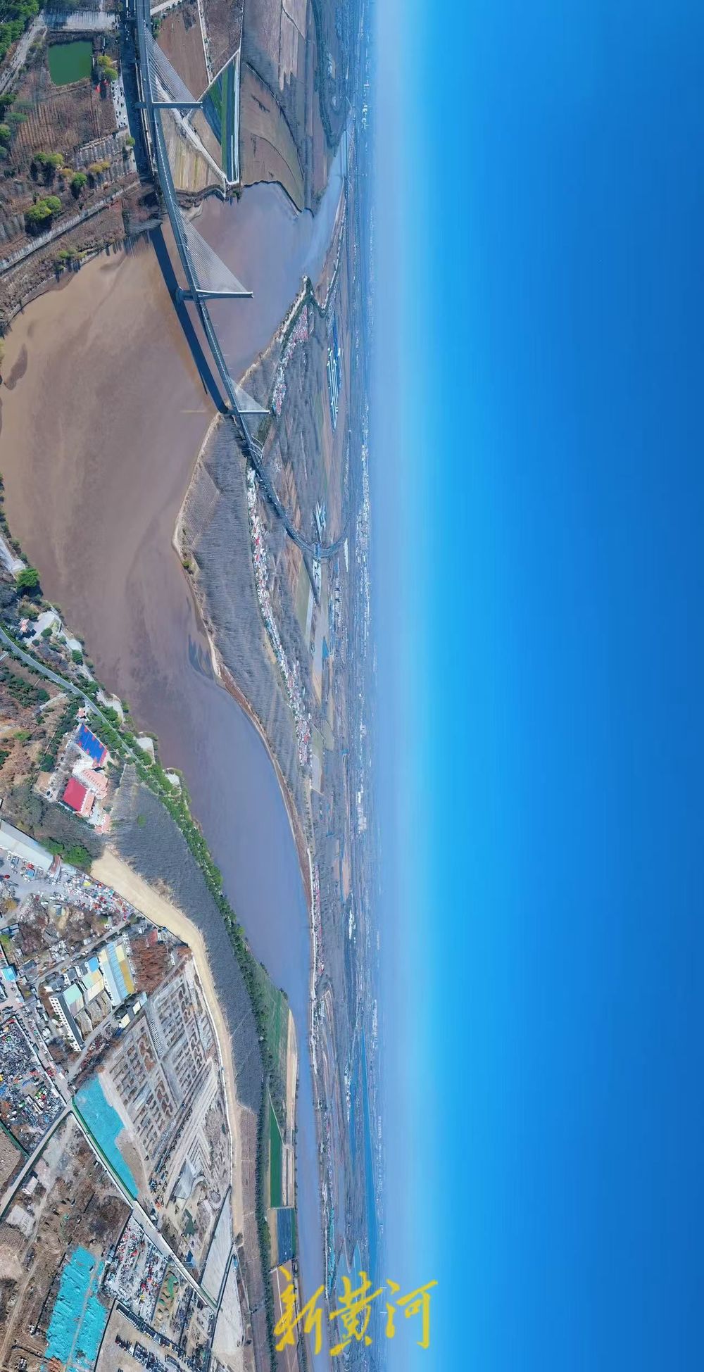 当冷蓝天空遇上黄河，冬日泉城分外美丽