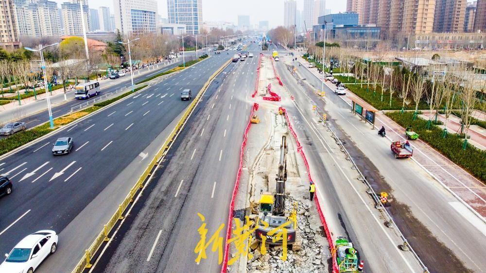 济南经十路西端启动提升改造 优化车道布局增加绿化空间