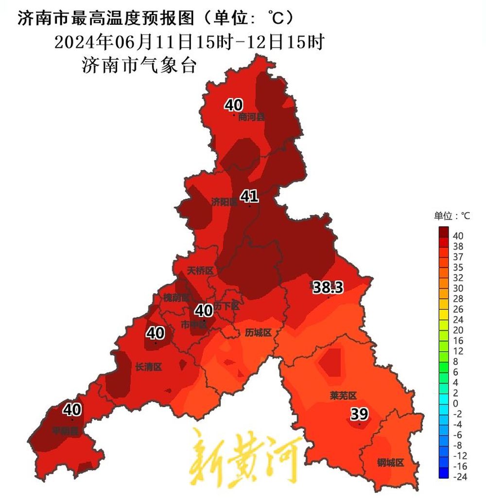 明天最高温40℃左右，极易中暑！济南继续发布高温红色预警信号