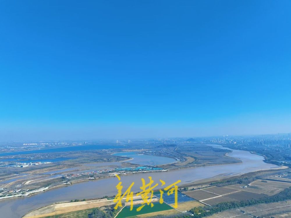 当冷蓝天空遇上黄河，冬日泉城分外美丽
