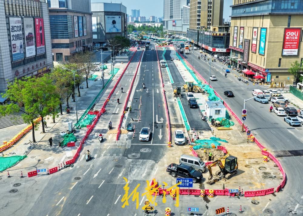 济南经一路西市场改造工程收尾，道路功能正逐步恢复