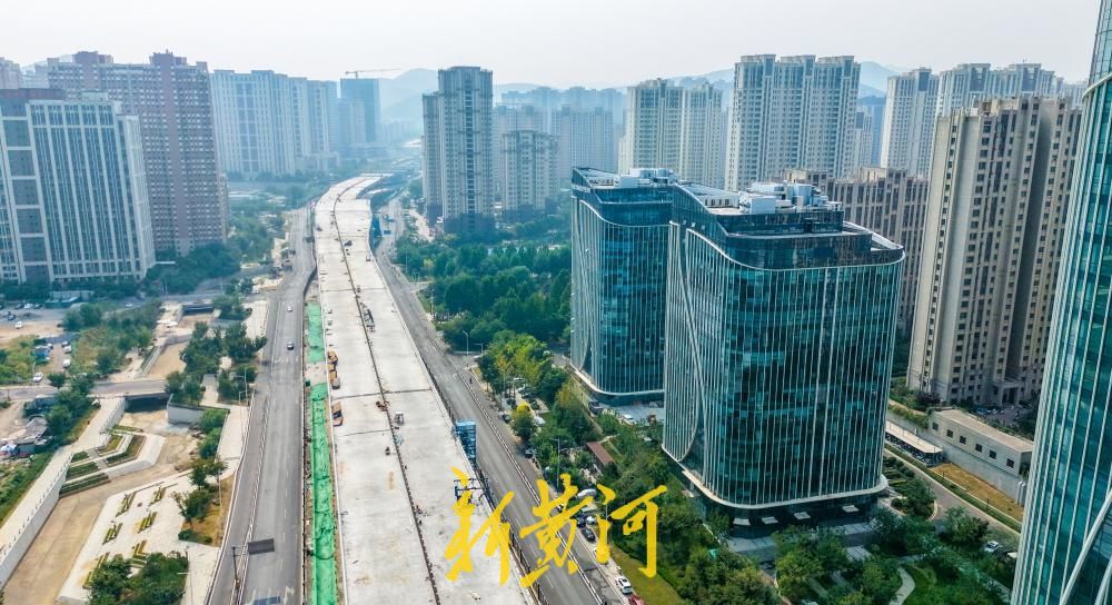 济南凤凰黄河大桥南延，汉峪金谷片区高架初显