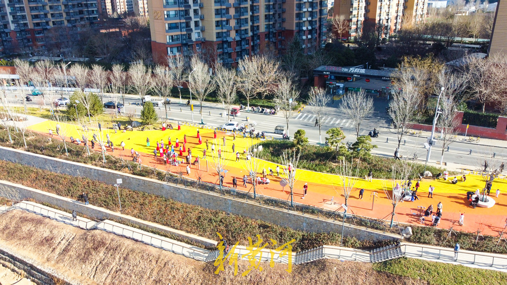 大辛河河道提升改造初见成效 新休闲广场成健身好去处