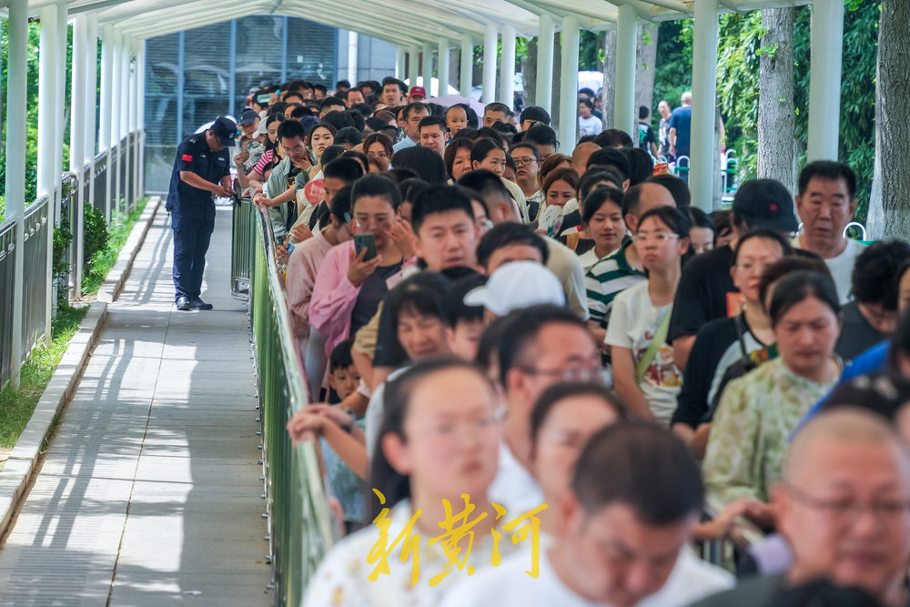 山东博物馆迎暑期参观高峰，排队进馆需要15分钟