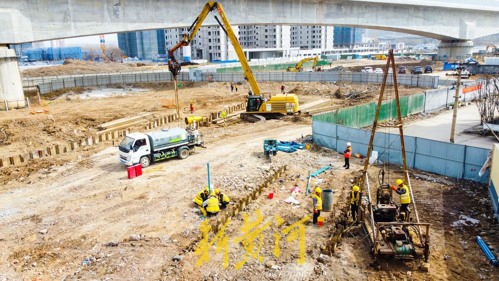 济南奥体西路北延开启下穿黄东联络线施工