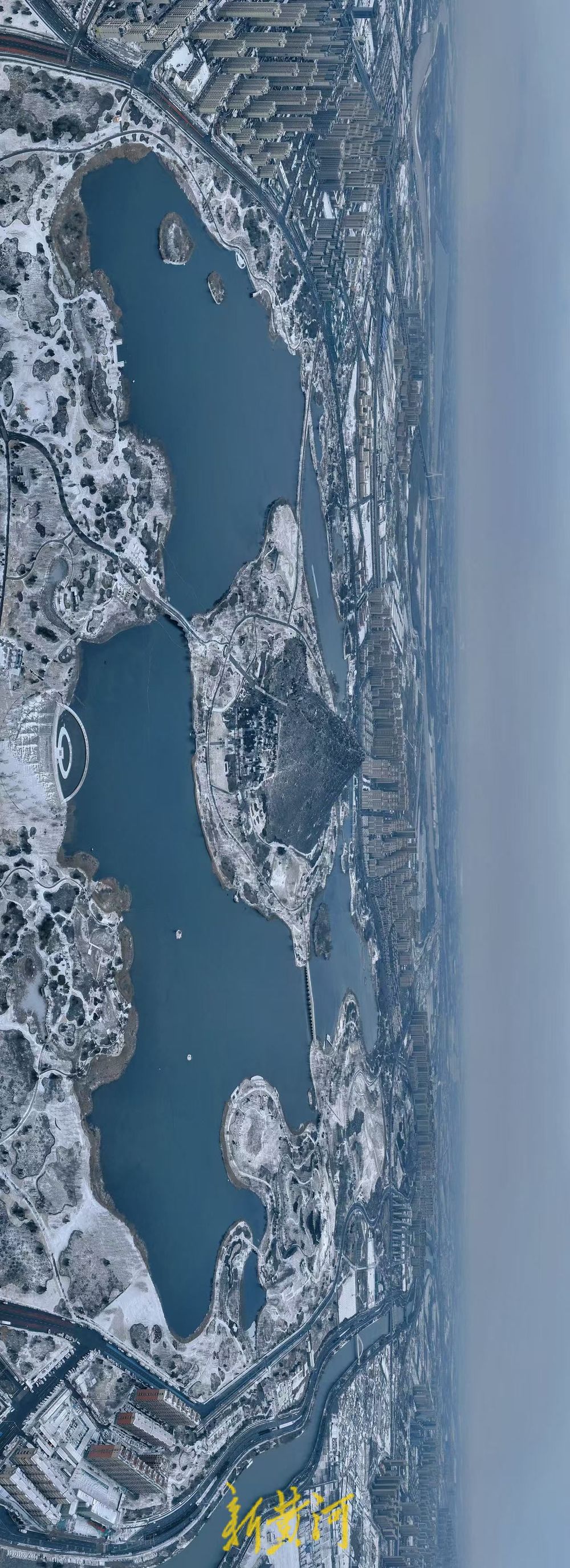 济南华山湖景区覆雪如银惊艳亮相