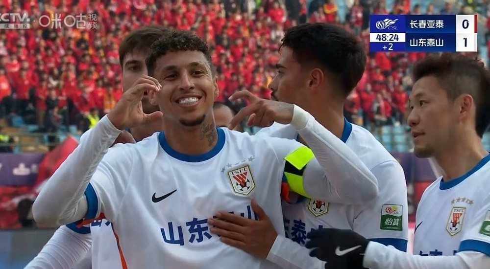 克雷桑、马德鲁加进球，泰山队客场2:1小胜长春亚泰，李源一俩助攻