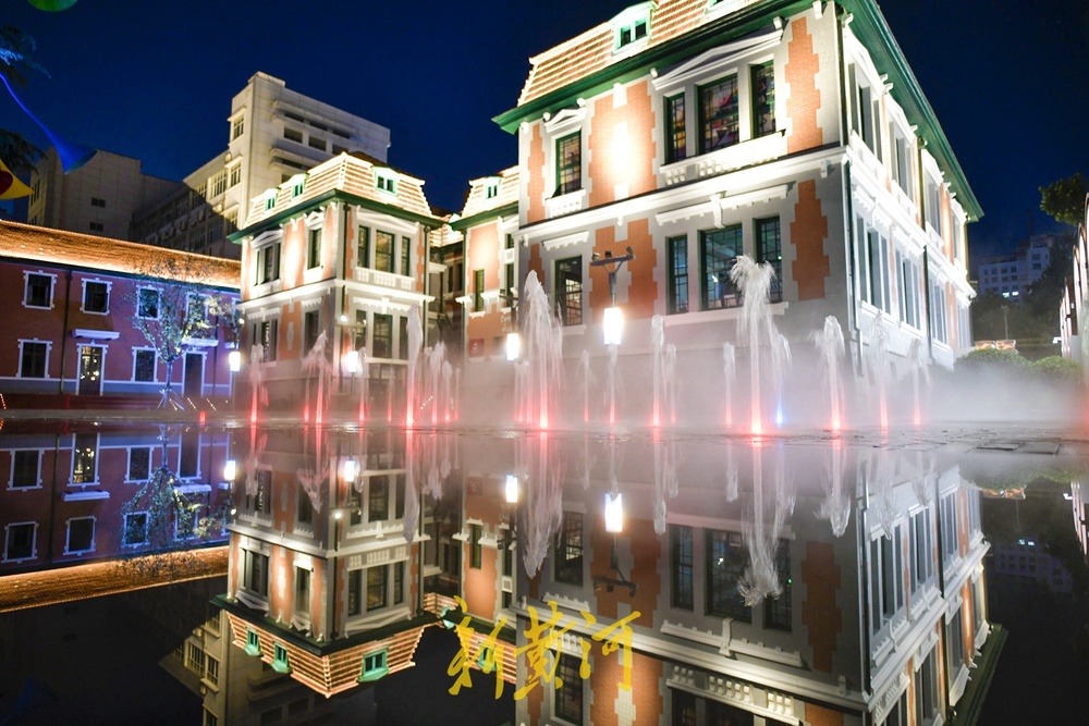 济南老建筑变身艺术中心，打造梦幻夜景喷泉